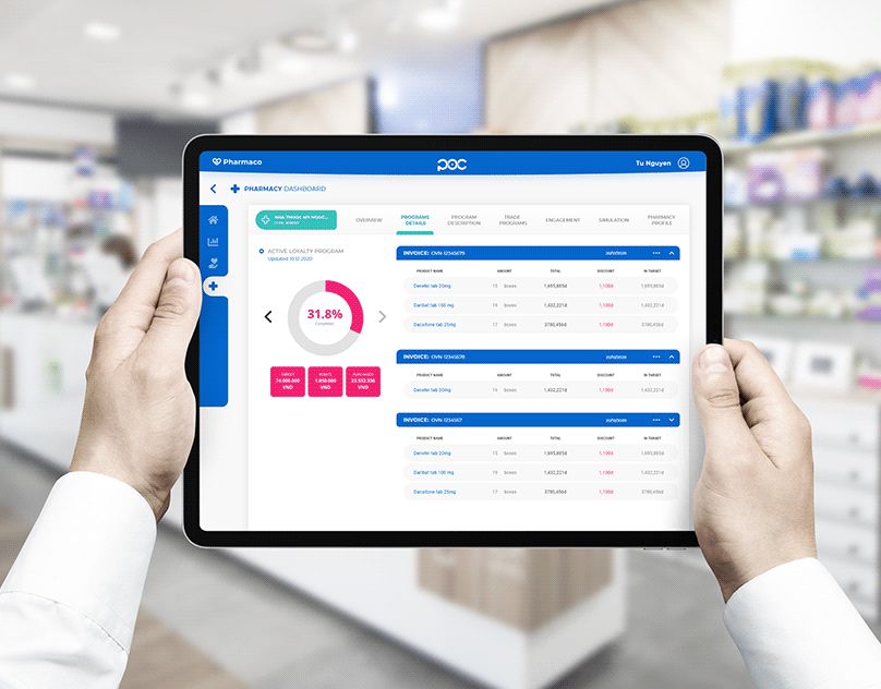 Sales rep tablet console prototype