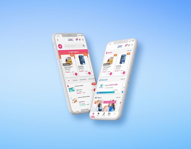 Pharma mobile app interactive prototype