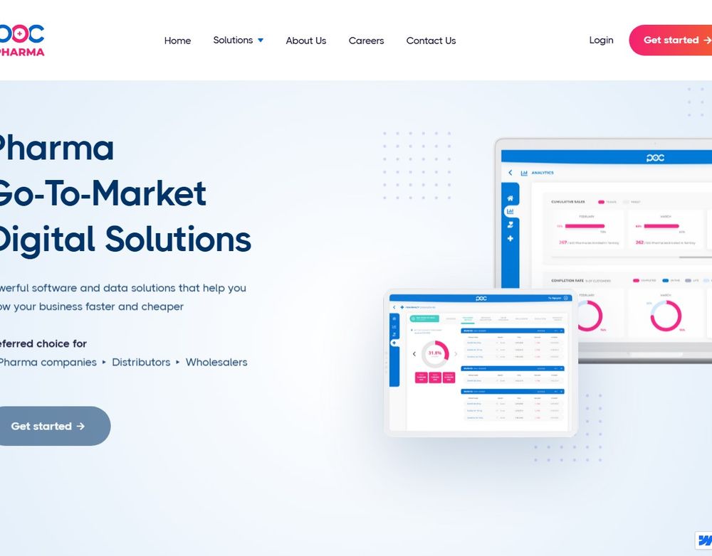 POC Pharma corporate website, live